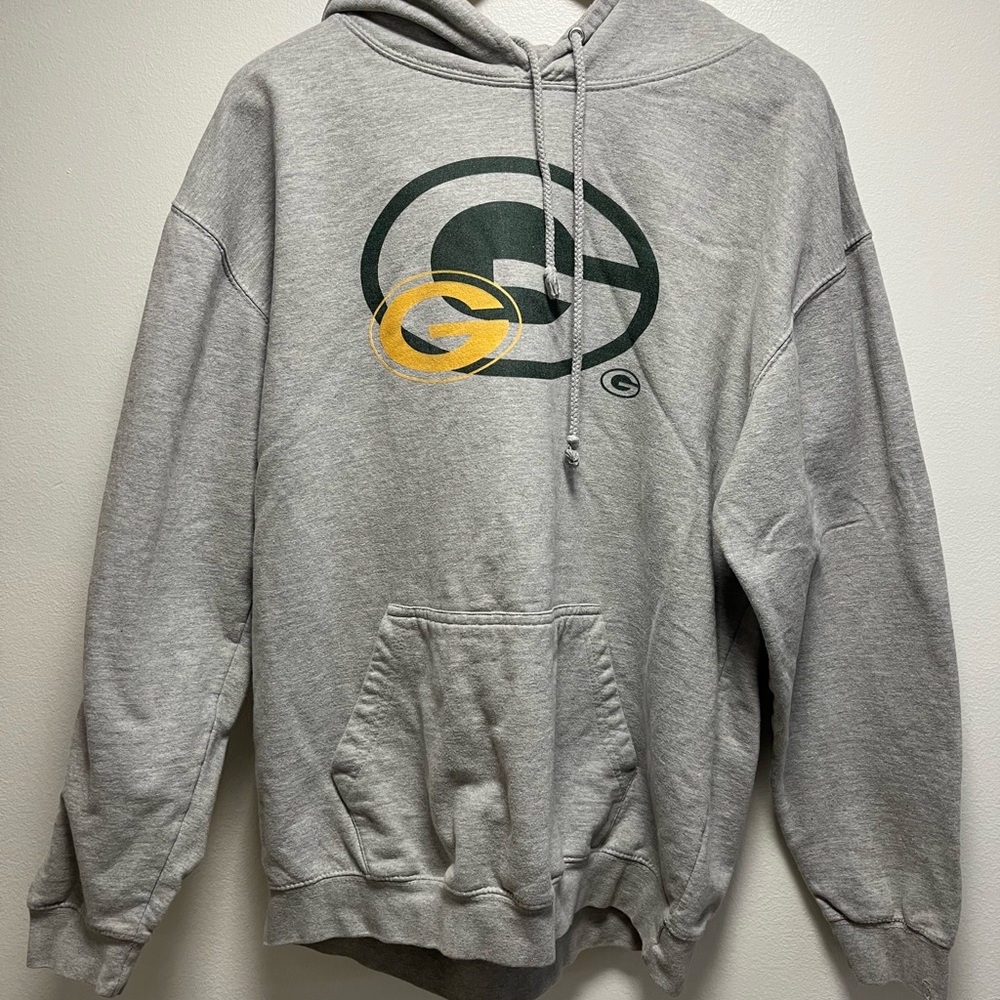NFL Gray Hoodie with Green and Gold Logo
